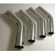 Schweißbarer Aluminium-Bogen 45° Außendurchmesser 102 mm Länge 140 mm