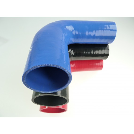 Silikon Reduzierbogen 90 Grad 19 auf 48 mm L 100 mm REDOX