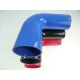 Silikon Reduzierbogen 90 Grad 65 auf 70 mm L 125 mm REDOX
