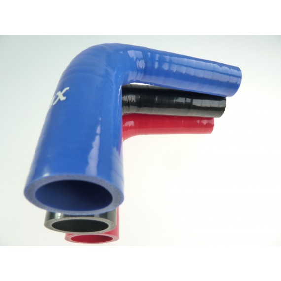 Silikon Reduzierbogen 90 Grad 30 auf 38 mm L 100 mm REDOX
