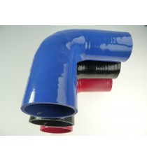 Silikon Reduzierbogen 90 Grad 60 auf 76 mm L 125 mm REDOX
