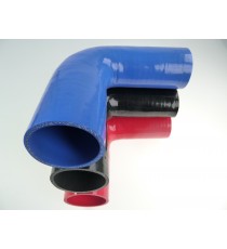 Silikon Reduzierbogen 90 Grad 55 auf 65 mm L 125 mm REDOX