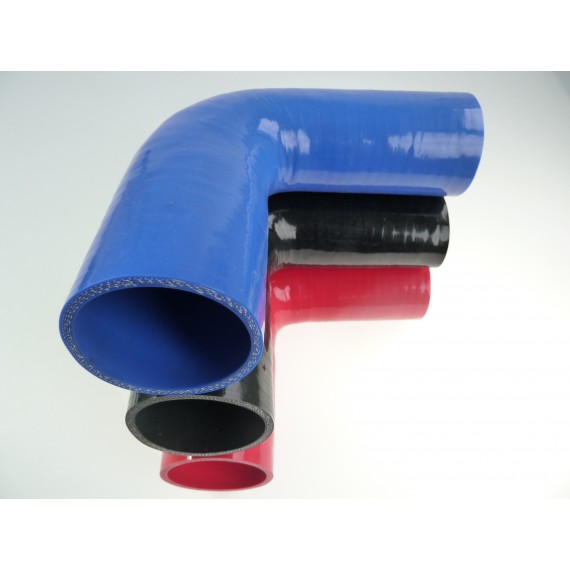Silikon Reduzierbogen 90 Grad 55 auf 65 mm L 125 mm REDOX
