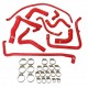 Kit 10 Silikon-Kühlschläuche PEUGEOT 205 GTI 1.6 / 1.9 mit Wärmetauscher 1984-1990