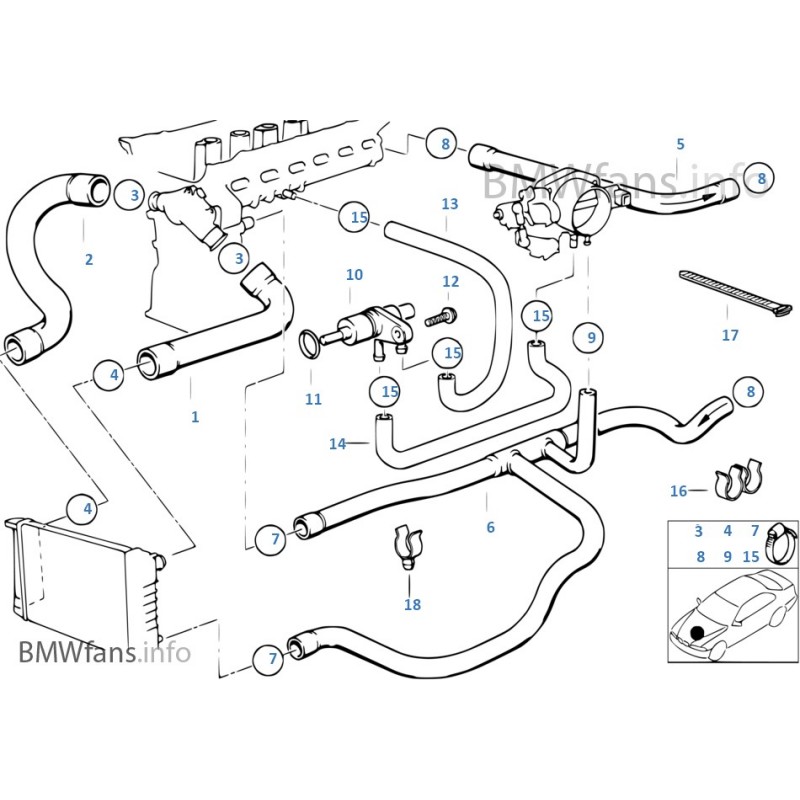 13 silikon kühlwasserschläuche Kit für BMW M3 E30