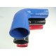 Silikon Reduzierbogen 90 Grad 60 auf 80 mm L 125 mm REDOX