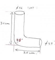 45-70mm - Reducer 90° Silikon - REDOX