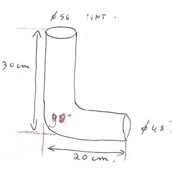 45-70mm - Reducer 90° Silikon - REDOX