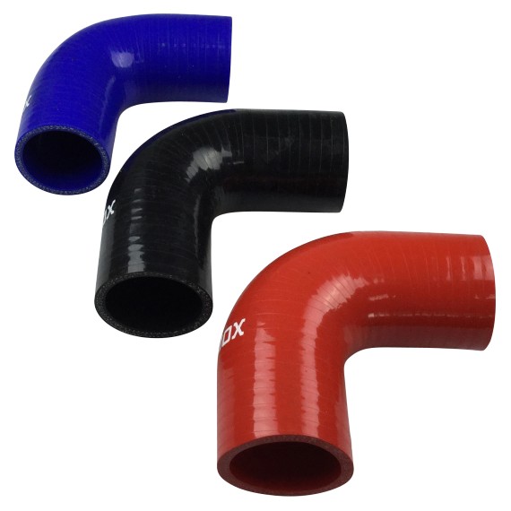 Silikonbogen 90° Ø51 mm Länge 100 mm VMQ 4-lagig Polyester