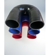 Silikon-180°-Bogen - Innendurchmesser 90 mm - Länge 125 mm