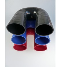 Silikon-180°-Bogen - Innendurchmesser 80 mm - Länge 125 mm
