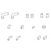 14 silikon Turbobenzin Luftaufladungschläuche Kit für MASERATI 3200 GT Phase 1 (1998–2000)