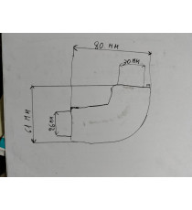 57mm - 45° Bogen Silikon - REDOX