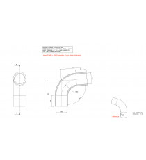 70mm - 90° Bogen Silikon - REDOX