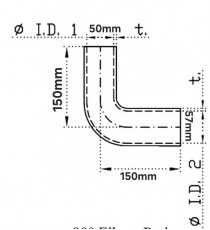 30mm - Silikonschlauch 490mm - REDOX