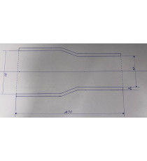 51-70mm Länge 330mm - Reducer Recht Silikon schwarz Feste Innenschicht Kohlenwasserstoff - REDOX