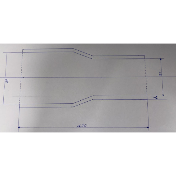 51-70mm Länge 330mm - Reducer Recht Silikon schwarz Feste Innenschicht Kohlenwasserstoff - REDOX