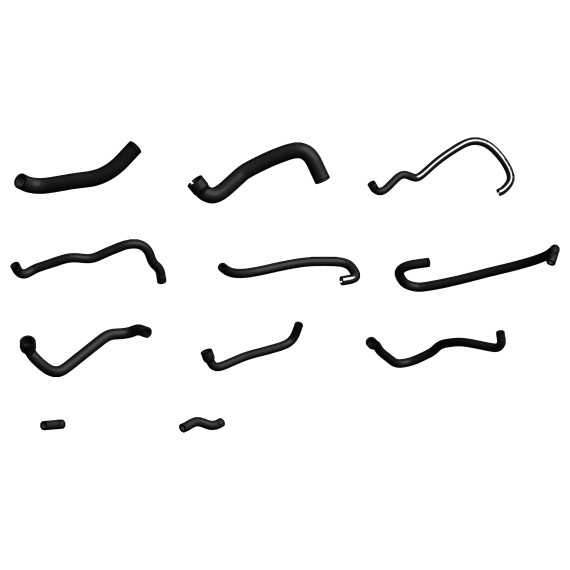 Komplettset 11 Silikonschläuche Motorkühlkreislauf für CITROËN C25 2.5D