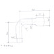 Silikonschlauch 90° Bogen Ø45/50mm - 190x180mm - 4-lagig VMQ Verstärkt