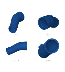 51mm - Coude 90° aluminium - redox
