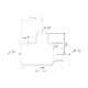 Silikon T-Schlauch - Hydraulikoel-Versorgung - Ø50/32 Abzweig Ø38 L.190mm - Renault Temis 650 (Iveco 8065.25)