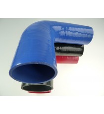 Silikon-Reduzierbogen 90° - Innendurchmesser 57-76 mm - Länge 125 mm