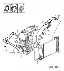 4 silikon kühlwasserschläuche Kit für PEUGEOT 106 RALLYE PH2