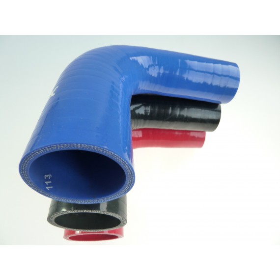 Silikon-Reduzierbogen 90° - Innendurchmesser 25-38 mm - Länge 100 mm