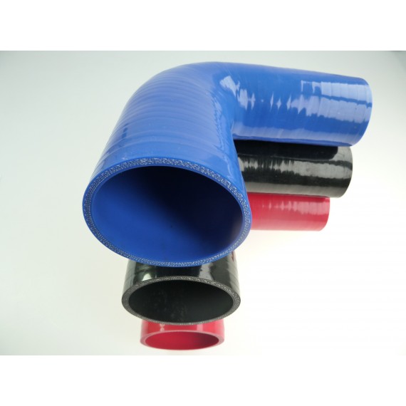 Silikon-Reduzierbogen 90° - Innendurchmesser 60-63 mm - Länge 125 mm