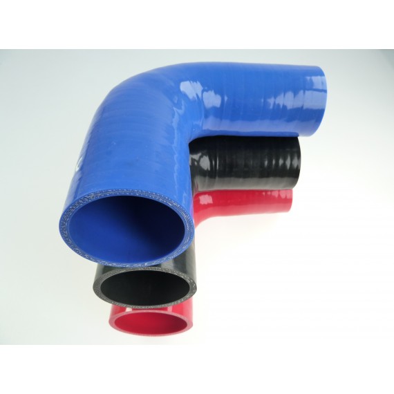 Silikon Reduzierbogen 90 Grad 45 auf 70 mm L 125 mm REDOX